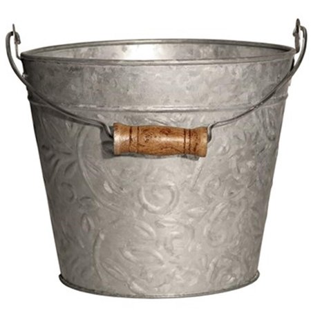 PERFECTPATIO 8 in. Galvanized Floral Planter PE580233